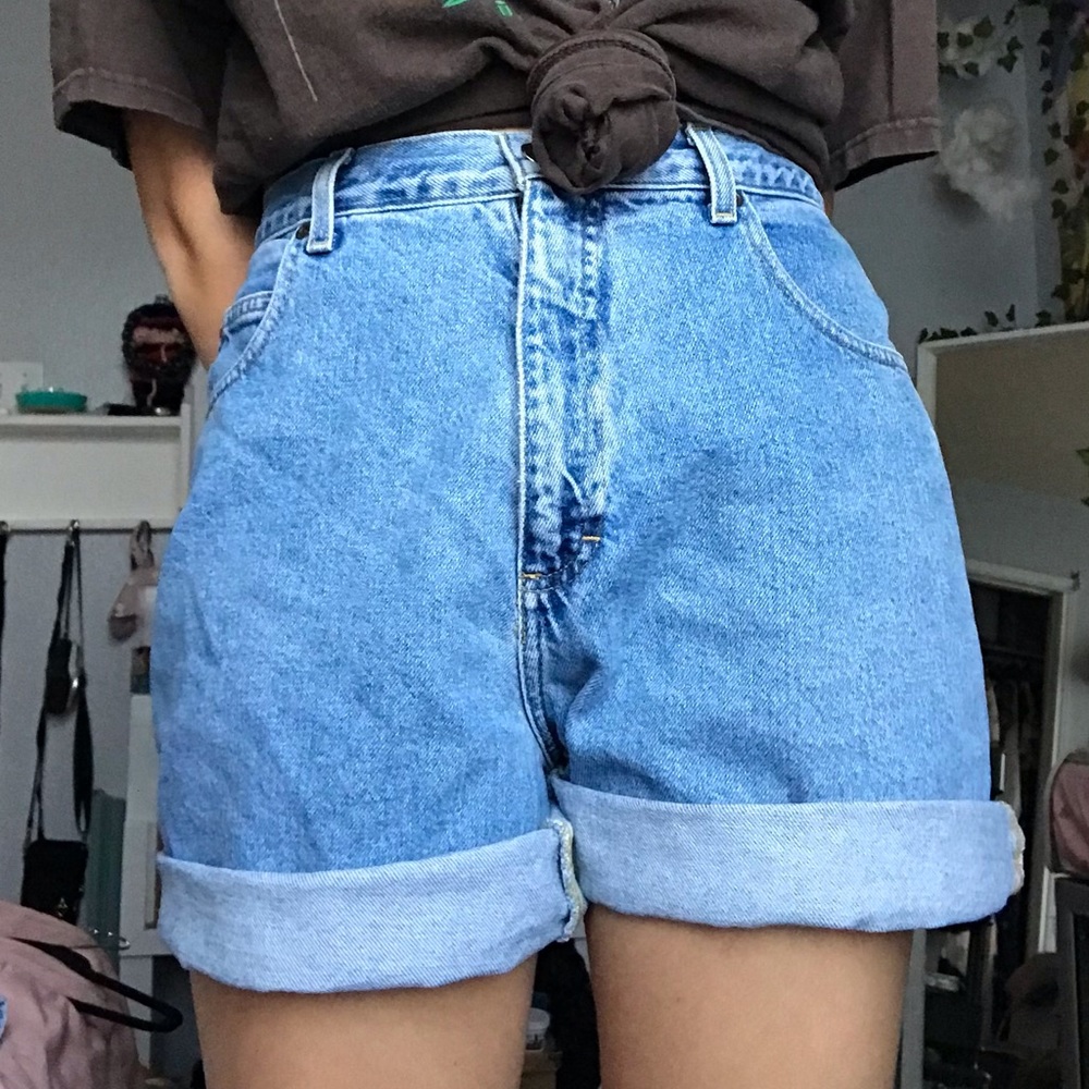 High waisted Mom jean shorts